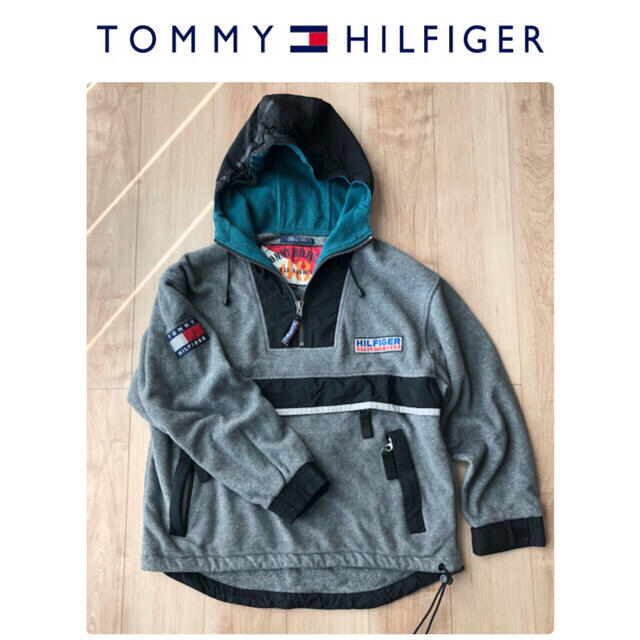 TOMMY HILFIGER - 90's TOMMY HILFIGER フリース アノラックパーカー