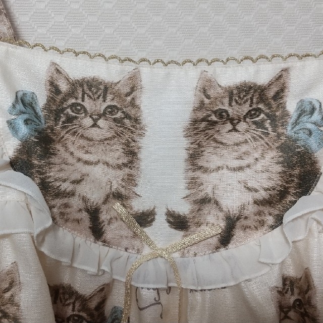 ワンピースルルゲッタ 猫 ネコ ジャンパースカート