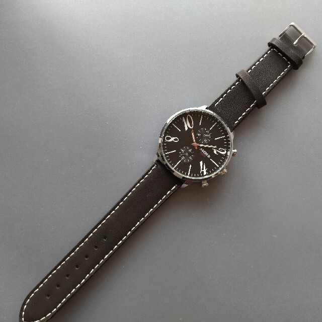 【未使用】　AMBER TIME　★メンズクォーツ腕時計★　ブラック✕ブラック メンズの時計(腕時計(アナログ))の商品写真