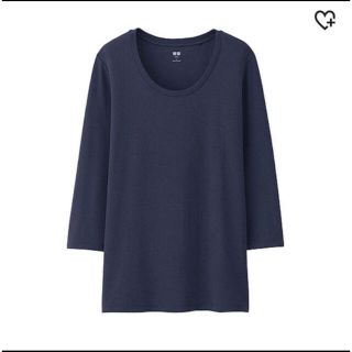 ユニクロ(UNIQLO)のスーピマコットンモダールクルーネックＴシャツ(Tシャツ(長袖/七分))