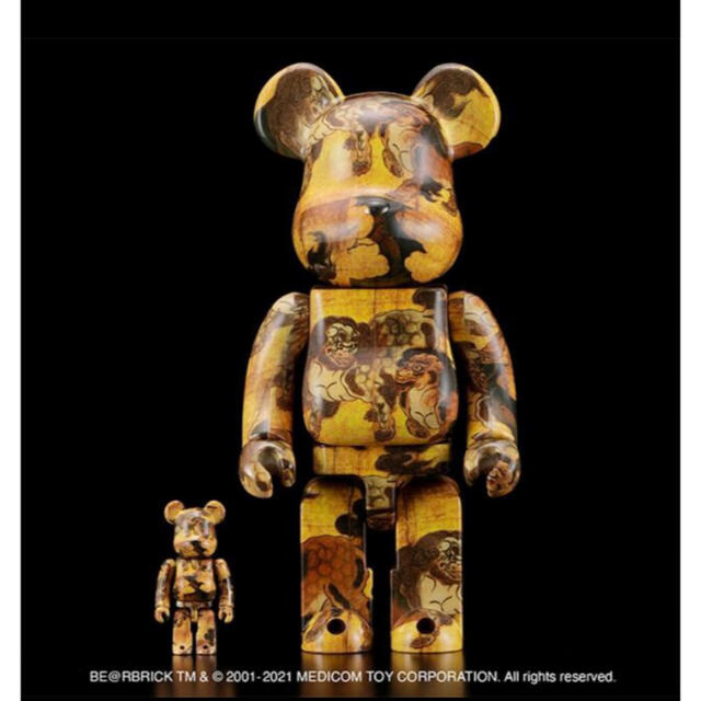 BE@RBRICK 狩野永徳「唐獅子図屏風」 100% ＆ 400%フィギュア