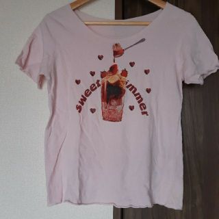 スイマー(SWIMMER)のSWIMMER　スイマー　Tシャツ　カットソー　ピンク　ハート♥️　イチゴパフェ(Tシャツ(半袖/袖なし))