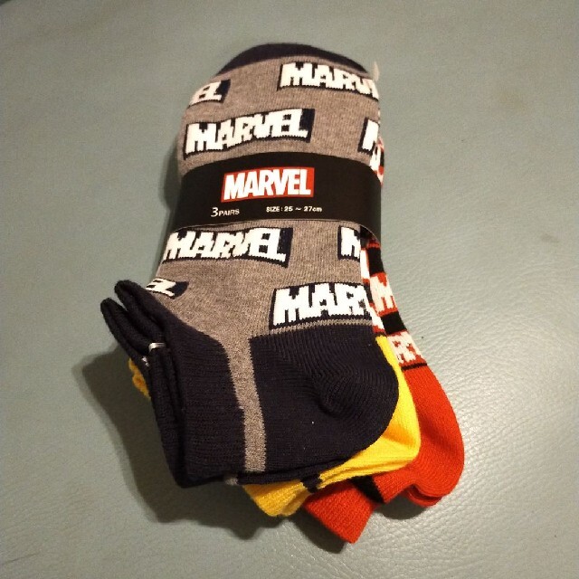 MARVEL(マーベル)のメンズ　MARVELソックス３足組 メンズのレッグウェア(ソックス)の商品写真