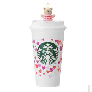 スターバックスコーヒー(Starbucks Coffee)のスターバックス　バレンタイン2022 リユーザブルカップ&キャップ　ピンク(容器)