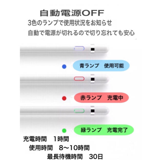 新品　高感度タッチペン iPad iPhone Androidタブレット用 スマホ/家電/カメラのPC/タブレット(その他)の商品写真