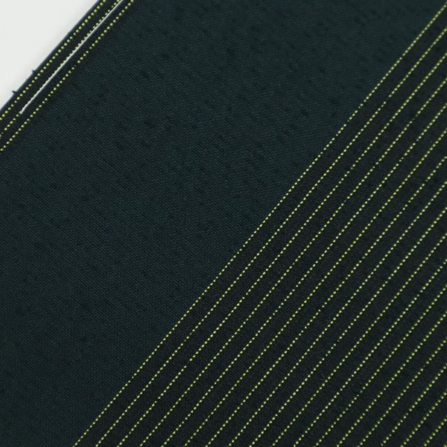 《長尺『本場縞大島紬』仙太郎織物◆ウコン染め◆青緑*袷正絹着物◆TG1-11》 5
