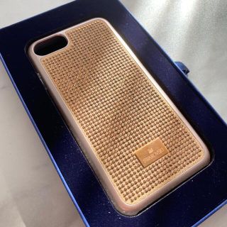 スワロフスキー(SWAROVSKI)の残り１【新品】スワロフスキー iPhoneケース ピンクゴールド 7/8/SE2(iPhoneケース)