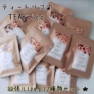 TEAtrico ティートリコ 食べれるお茶 10gサイズ 全12種類セット(茶)