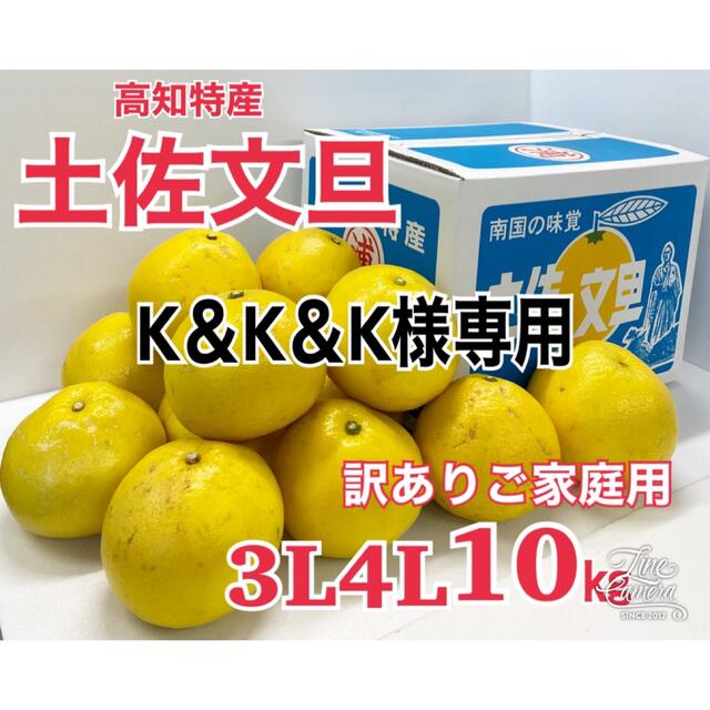 K＆K＆K様専用　高知特産　土佐文旦　3L〜4L 10㎏×2箱 食品/飲料/酒の食品(フルーツ)の商品写真