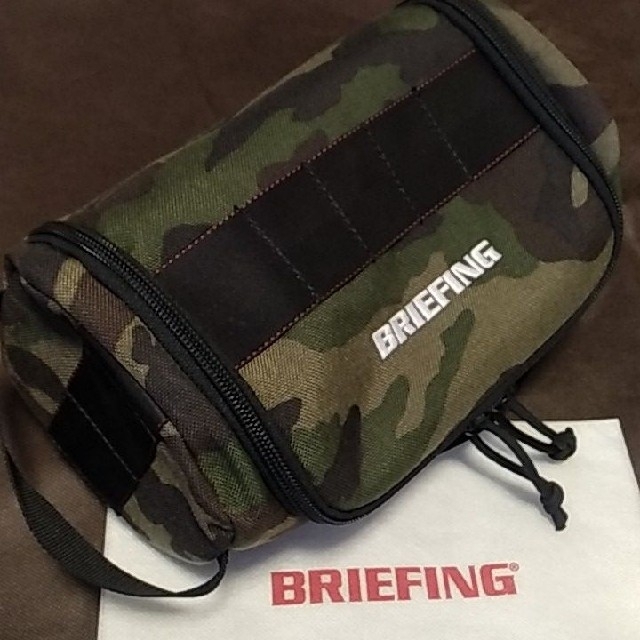 BRIEFING(ブリーフィング)のブリーフィングゴルフ　美品　ラウンドボックスポーチ　グリーンカモ柄 スポーツ/アウトドアのゴルフ(バッグ)の商品写真