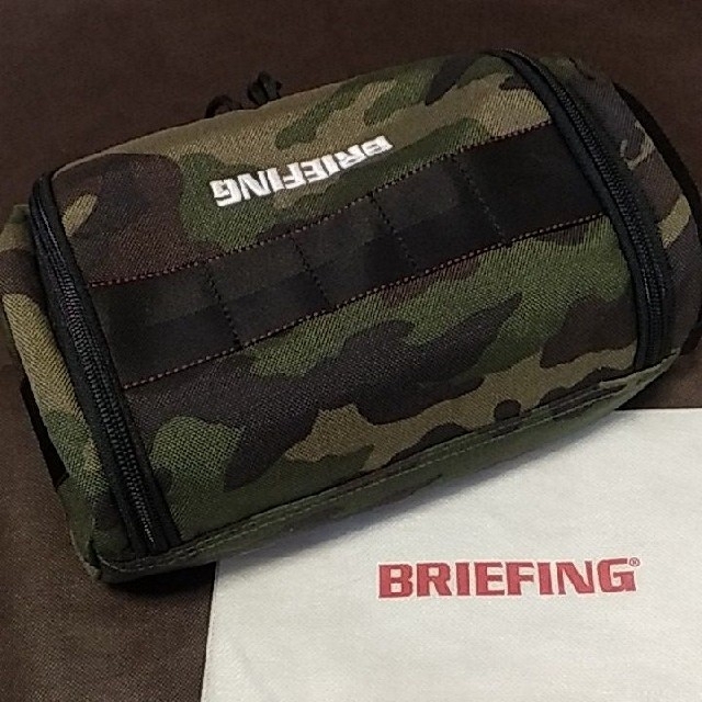 BRIEFING(ブリーフィング)のブリーフィングゴルフ　美品　ラウンドボックスポーチ　グリーンカモ柄 スポーツ/アウトドアのゴルフ(バッグ)の商品写真