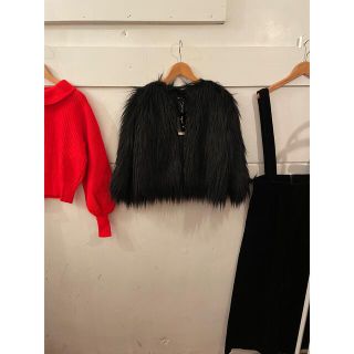 アニエスベー(agnes b.)のお値下げ🖤🖤agnes b. fur ribbon coat.(毛皮/ファーコート)