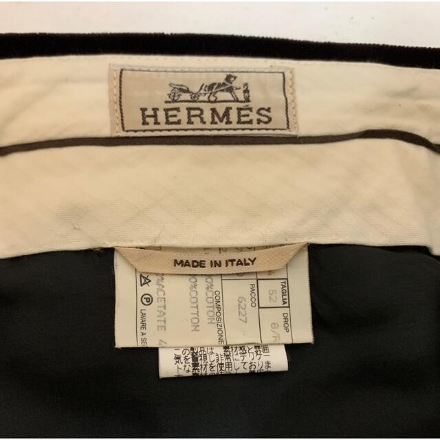 Hermes(エルメス)のHERMES PARIS VINTAGE ITALY製 ベロアパンツ Dブラウン メンズのパンツ(スラックス)の商品写真