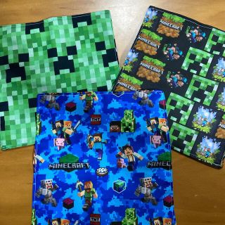 139❤️マインクラフト　ガーゼハンカチ  クリーパーセット　３枚セット(外出用品)