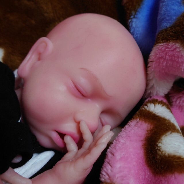 フルシリコンベビー リボーンドール 小さめ 赤ちゃん人形 リアル ハンドメイド ハンドメイドのぬいぐるみ/人形(人形)の商品写真