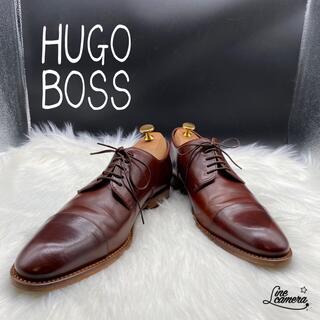ヒューゴボス(HUGO BOSS)の美品 HUGO BOSS ヒューゴボス 8 ストレートチップ 26.5 ブラウン(ドレス/ビジネス)
