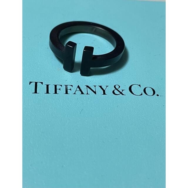 Tiffany & Co.(ティファニー)の TIFFANY&CoティファニーTコレクションTスクエアリング☆ブラック10号 レディースのアクセサリー(リング(指輪))の商品写真