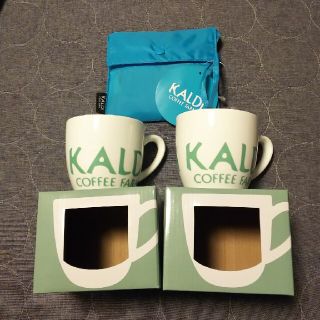 カルディ(KALDI)のカルディ マグカップ セット エコバッグ付(グラス/カップ)