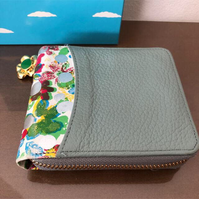 TSUMORI CHISATO(ツモリチサト)の【箱なし値下げ】ツモリチサトキャリー　財布　ドットフラワー　グリーン レディースのファッション小物(財布)の商品写真