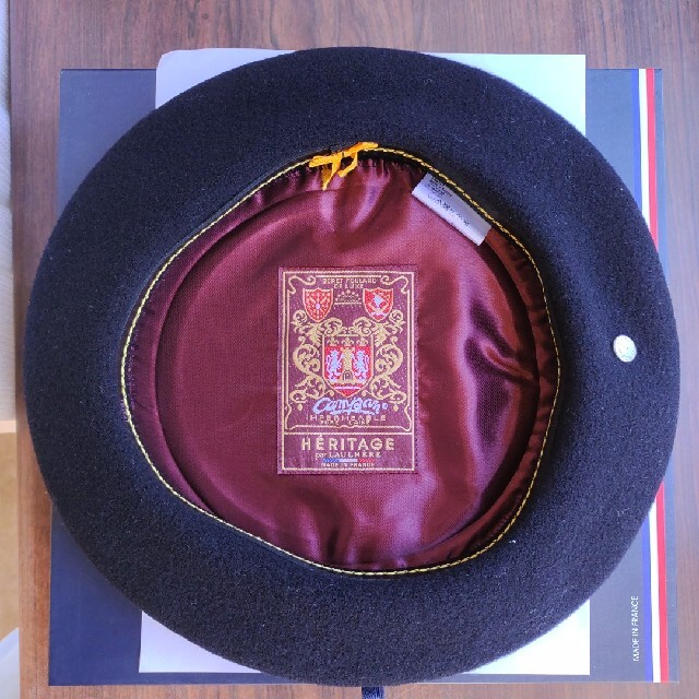 LAULHERE ロレール メンズ ベレー帽 カンパン11 63cm ウール 紺アセテート