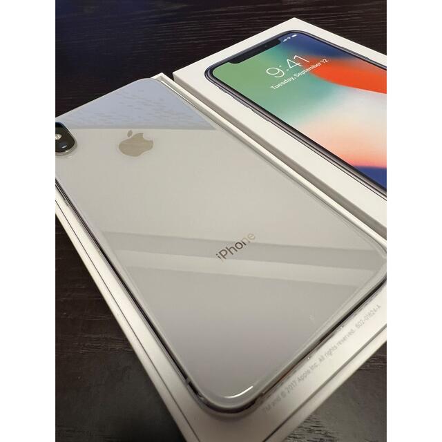 【超美品】iPhoneX iPhone10 silver 64GB SIMフリー