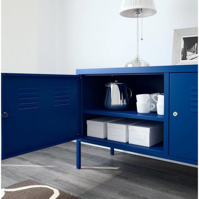 IKEA(イケア)のIKEA 金属製キャビネット ブルー インテリア/住まい/日用品の収納家具(棚/ラック/タンス)の商品写真