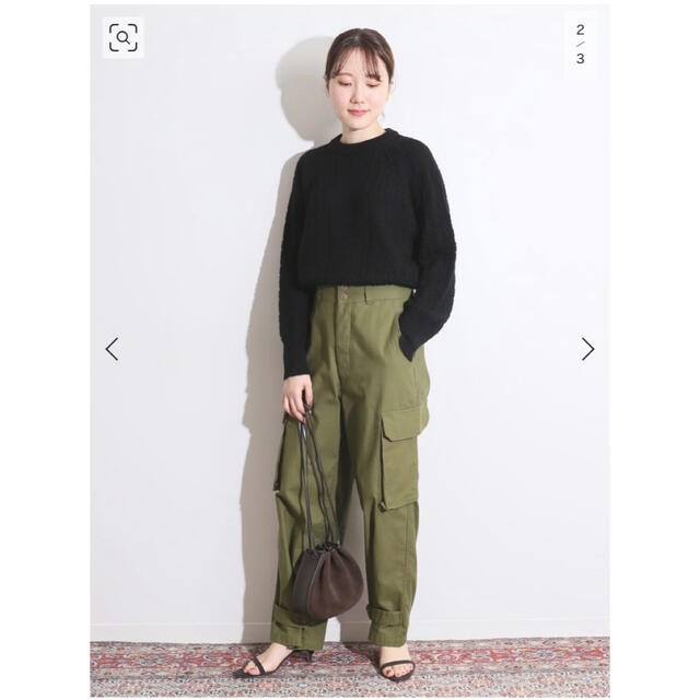 IENA - 2021SS IENA LA BOUCLE バックサテン カーゴパンツ イエナの