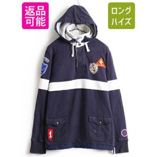 ■ POLO ポロ ラルフローレン 裏サーマル 脱着 フード付き 長袖 ラガー