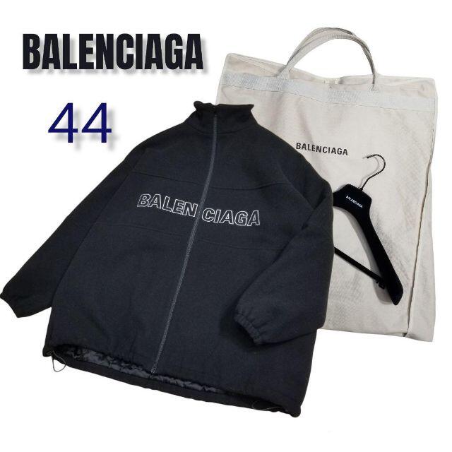 美品☆BALENCIAGA  18AW/Logoジャケット/44/ウール/BLK