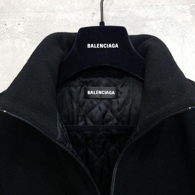 美品☆BALENCIAGA  18AW/Logoジャケット/44/ウール/BLK