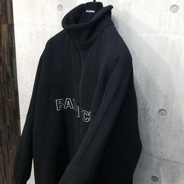 美品☆BALENCIAGA  18AW/Logoジャケット/44/ウール/BLK