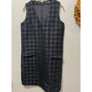 ユナイテッドアローズ(UNITED ARROWS)の新品⭐︎日本製　ユナイテッドアローズ　千鳥格子ワンピース(ひざ丈ワンピース)