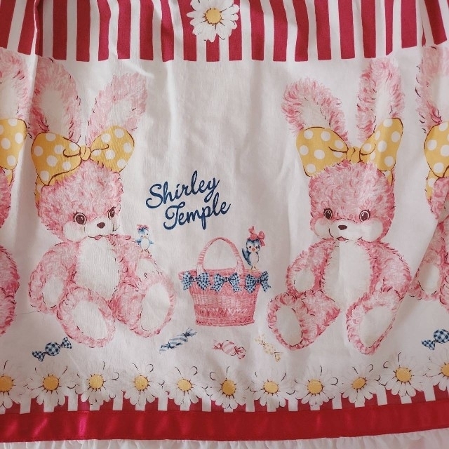 Shirley Temple(シャーリーテンプル)の＊専用＊シャーリーテンプル　マーガレットうさぎ　赤　ジャンスカとリュック新品 キッズ/ベビー/マタニティのキッズ服女の子用(90cm~)(ワンピース)の商品写真