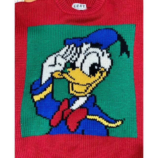 Disney(ディズニー)の90sビンテージ ディズニーオフィシャル ドナルドダック セーター レディースのトップス(ニット/セーター)の商品写真