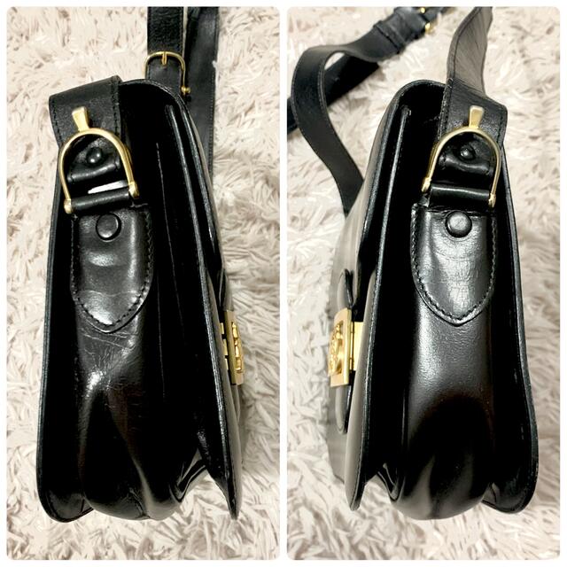 celine(セリーヌ)の【希少美品】セリーヌ CELINE ショルダーバッグ 馬車金具 レザー バッグ レディースのバッグ(ショルダーバッグ)の商品写真