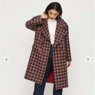 スライ(SLY)のSLY DOMMY CHECK COAT(チェスターコート)