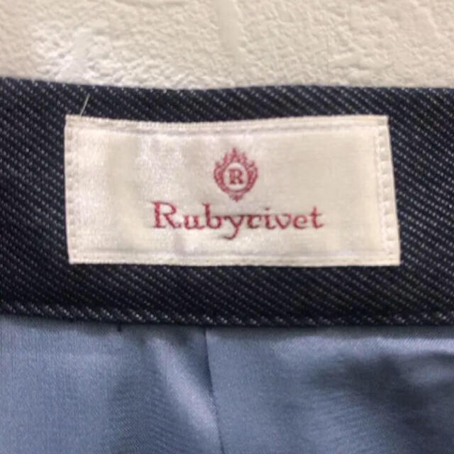 Rubyrivet(ルビーリベット)の★お値下げ★ Rubyriver デニム膝丈フレアスカート レディースのスカート(ひざ丈スカート)の商品写真