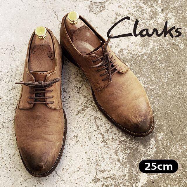 【 Clarks 】クラークス　25cm ブラウン ドレス　レザーシューズ　革靴 | フリマアプリ ラクマ