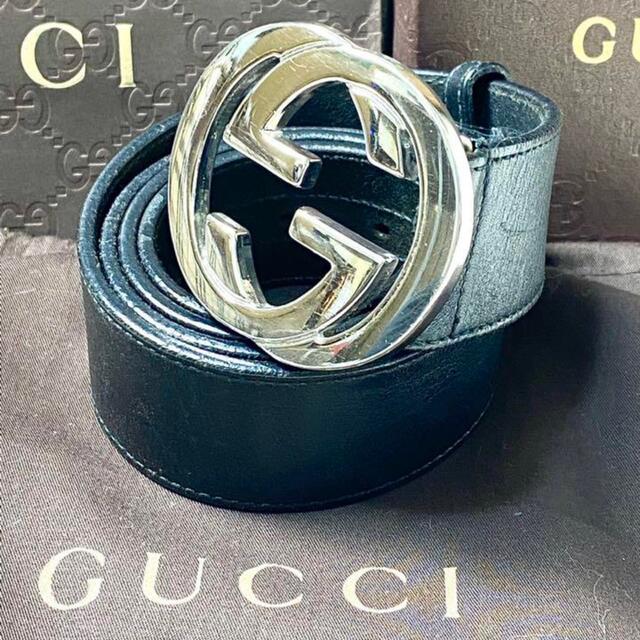 Gucci(グッチ)の✨極美品✨GUCCI グッチ　ベルト　インターロッキング　GG メンズのファッション小物(ベルト)の商品写真