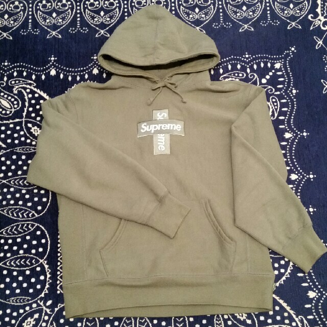 Supreme Cross Box Logo Hooded Sweatshirt