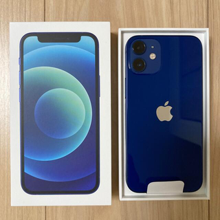 アイフォーン(iPhone)の【未使用SIMフリー】iPhone12 mini 128GB BLUE ブルー青(スマートフォン本体)