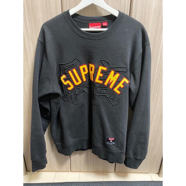 シュプリームsupreme kanji logo crewneck