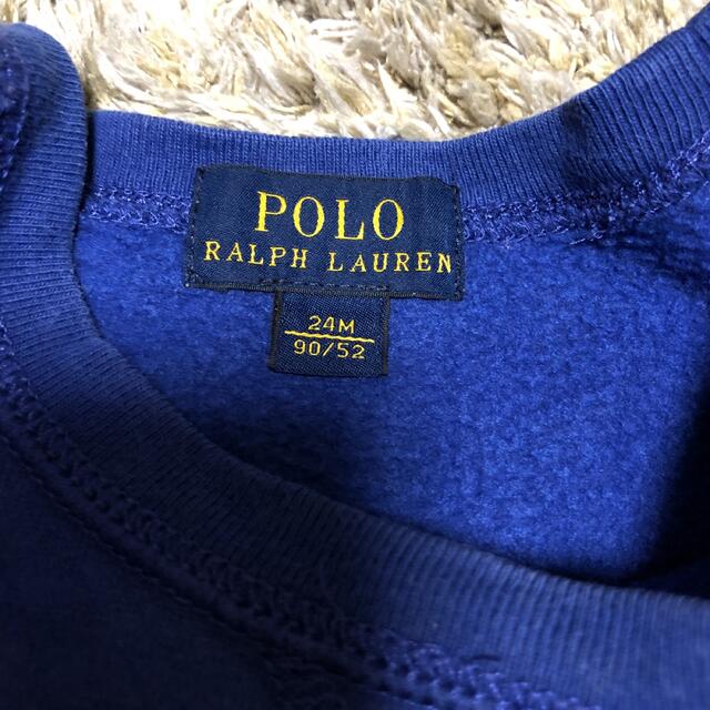 POLO RALPH LAUREN(ポロラルフローレン)のキラキラ様専用　ラルフローレントレーナーブルー24m/90cm キッズ/ベビー/マタニティのキッズ服男の子用(90cm~)(Tシャツ/カットソー)の商品写真