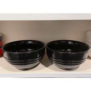 ルクルーゼ(LE CREUSET)のル・クルーゼ　ライスボールL ２個セット　シャイニーブラック　どんぶり丼(食器)