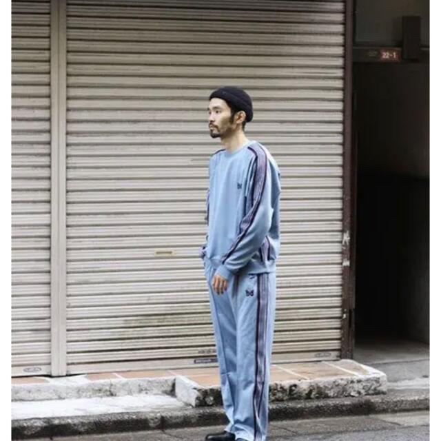 needles トラックパンツ　ヒザデル　サックスブルー　22ss