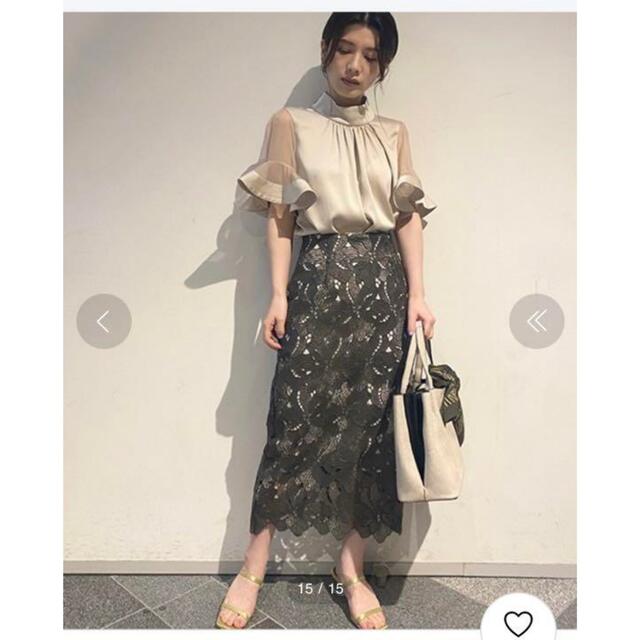 驚きの価格が実現! フレイアイディー ラメレーススカート ひざ丈