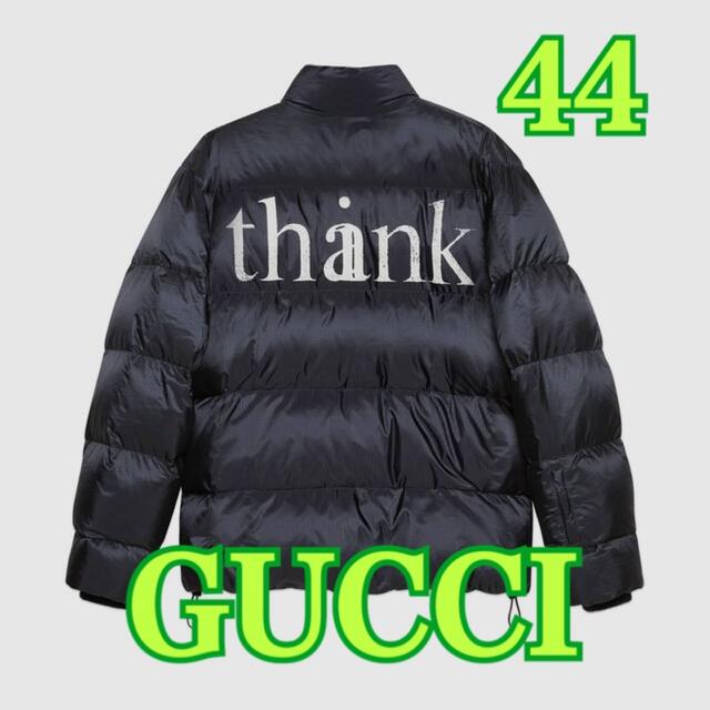 ☆ 美品・44☆GUCCI think thank プリント ナイロン ダウン 都内で www