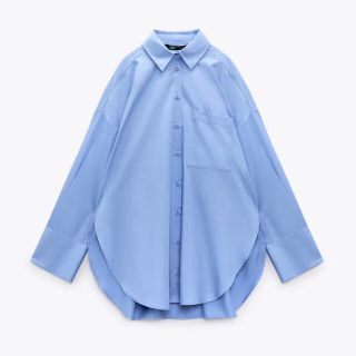 ザラ(ZARA)のaff様専用 ZARA オーバーサイズ サテン ポプリンシャツ(シャツ/ブラウス(長袖/七分))