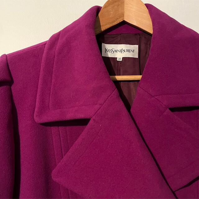 美品】Yves Saint Laurent イヴ・サンローラン ロングコート