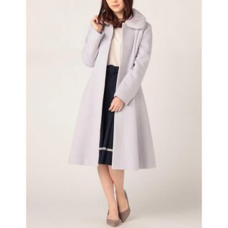 ファー衿ベルテッドコート